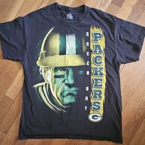 Vintage Green Bay Packers Black Graphic Tee
